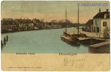 ansichtkaart: Vlaardingen, Delftsche vaart