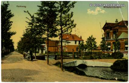 ansichtkaart: Waddinxveen, Kerkweg