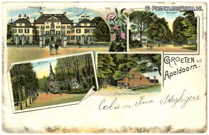 ansichtkaart: Apeldoorn, Groeten uit
