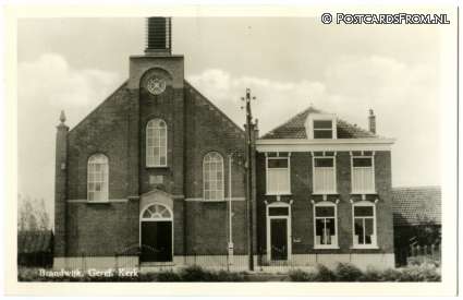 ansichtkaart: Brandwijk, Geref. Kerk