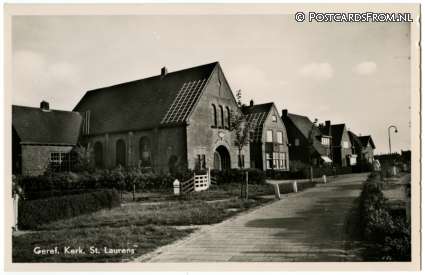 Sint Laurens, Geref. Kerk ansichtkaart: Sint Laurens, Geref. Kerk
