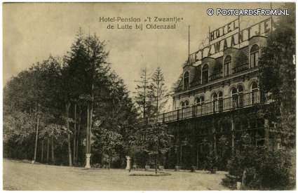 ansichtkaart: De Lutte, Hotel-Pension 't Zwaantje