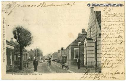 ansichtkaart: Nieuwolda, 't Gemeentehuis