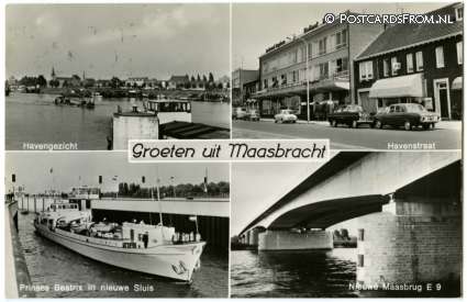 Maasbracht, Groeten uit ansichtkaart: Maasbracht, Groeten uit