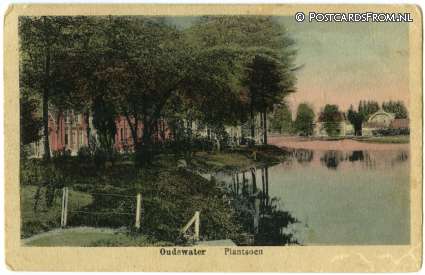 ansichtkaart: Oudewater, Plantsoen