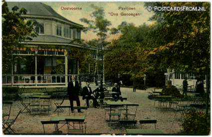 ansichtkaart: Oostvoorne, Paviljoen 'Ons Genoegen'