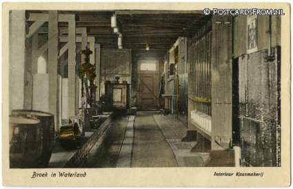 ansichtkaart: Broek in Waterland, Interieur Kaasmakerij