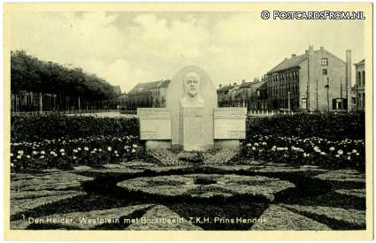Den Helder, Westplein met Borstbeeld Z.K.H. Prins Hendrik ansichtkaart: Den Helder, Westplein met Borstbeeld Z.K.H. Prins Hendrik