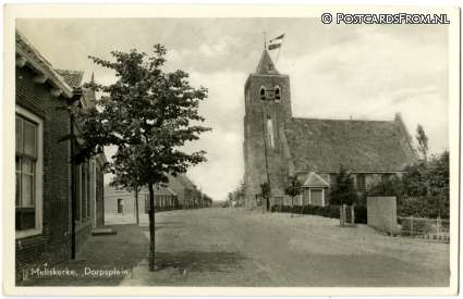 Meliskerke, Dorpsplein ansichtkaart: Meliskerke, Dorpsplein