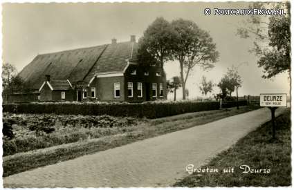 ansichtkaart: Deurze, Groeten uit