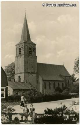 ansichtkaart: Ophemert, Ned. Herv. Kerk