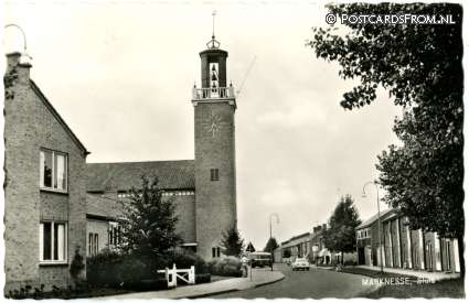 Marknesse, Sluis. Kerk ansichtkaart: Marknesse, Sluis. Kerk