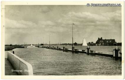 ansichtkaart: Terhorne, Sluis