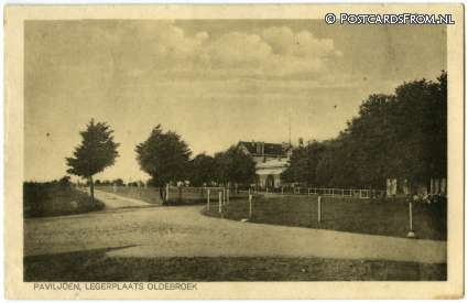 ansichtkaart: Oldebroek Legerplaats, Paviljoen