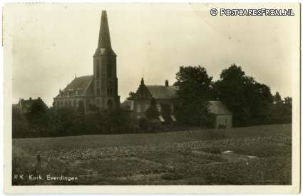 Everdingen, R.K. Kerk ansichtkaart: Everdingen, R.K. Kerk