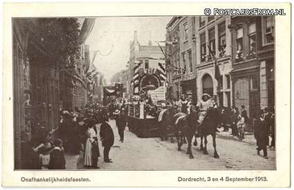 ansichtkaart: Dordrecht, Onafhankelijkheidsfeesten, 3 en 4 September 1913