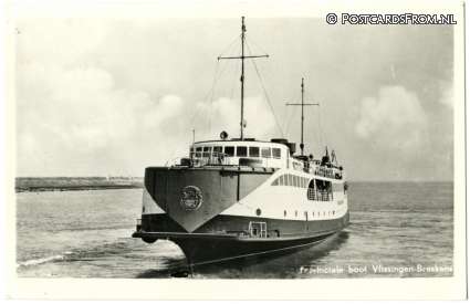 ansichtkaart: Vlissingen, Provinciale boot Vlissingen-Breskens