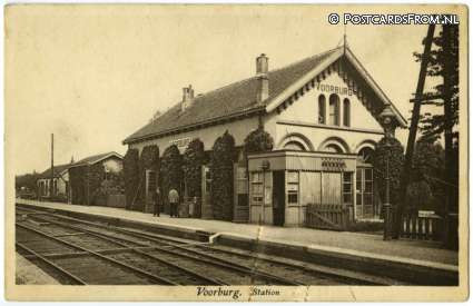 ansichtkaart: Voorburg, Station