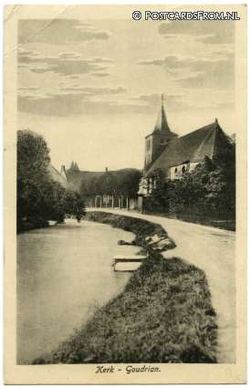 ansichtkaart: Goudriaan, Kerk