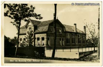 ansichtkaart: Hei- en Boeicop, Chr. School