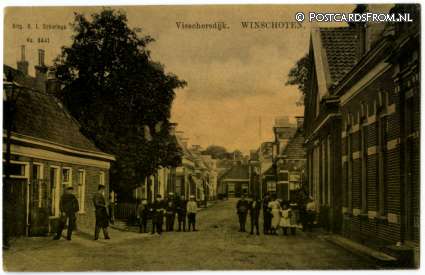 ansichtkaart: Winschoten, Visschersdijk