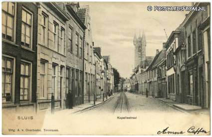 Sluis, Kapellestraat ansichtkaart: Sluis, Kapellestraat