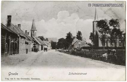 Groede, Schuitvlotstraat ansichtkaart: Groede, Schuitvlotstraat
