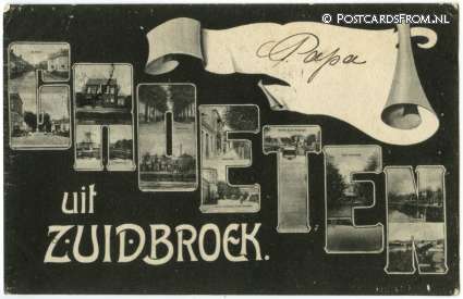 Zuidbroek, Groeten uit ansichtkaart: Zuidbroek, Groeten uit