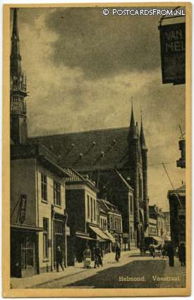 Helmond, Veestraat ansichtkaart: Helmond, Veestraat