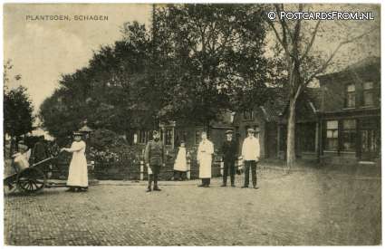 ansichtkaart: Schagen, Plantsoen