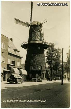Utrecht, Molen Adelaarstraat ansichtkaart: Utrecht, Molen Adelaarstraat