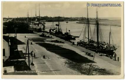 Den Helder, Panorama Haven ansichtkaart: Den Helder, Panorama Haven