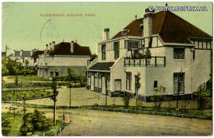 ansichtkaart: Vlissingen, Nieuwe Park