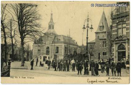 ansichtkaart: Hilversum, Kerkbrink