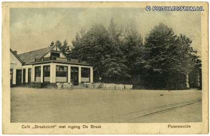 Paterswolde, Cafe 'Braakzicht' met ingang De Braak ansichtkaart: Paterswolde, Cafe 'Braakzicht' met ingang De Braak