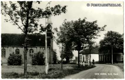 ansichtkaart: Den Horn, N.H. Kerk