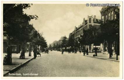 ansichtkaart: Rotterdam Kralingen, Lusthofstraat
