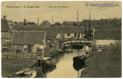 Hindeloopen, Brug van de Oldweide ansichtkaart: Hindeloopen, Brug van de Oldweide