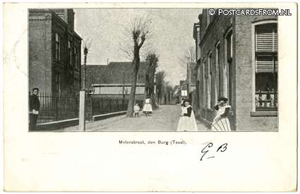 ansichtkaart: Den Burg, Molenstraat