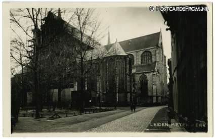 ansichtkaart: Leiden, Pieterskerk