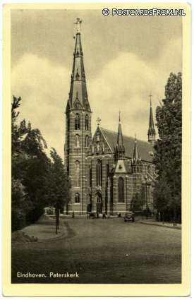 ansichtkaart: Eindhoven, Paterskerk