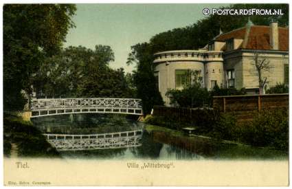Tiel, Villa 'Wittebrug' ansichtkaart: Tiel, Villa 'Wittebrug'
