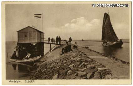 Elburg, Wandelpier ansichtkaart: Elburg, Wandelpier