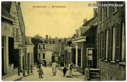 Hardinxveld-Giessendam, Giessendam. Binnendams ansichtkaart: Hardinxveld-Giessendam, Giessendam. Binnendams