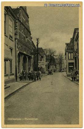 ansichtkaart: Ootmarsum, Marktstraat. Bondshotel de la Poste