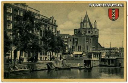ansichtkaart: Amsterdam, Gelderschekade met Schreierstoren