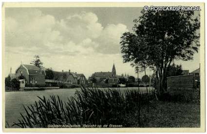 Giessen-Nieuwkerk, Gezicht op de Giessen ansichtkaart: Giessen-Nieuwkerk, Gezicht op de Giessen