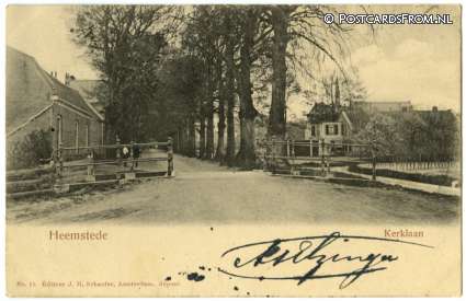 Heemstede, Kerklaan ansichtkaart: Heemstede, Kerklaan