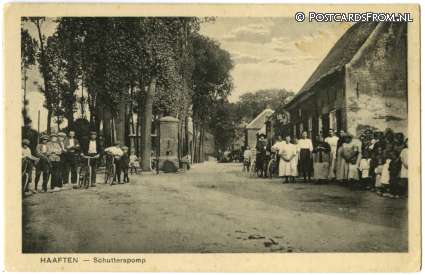 ansichtkaart: Haaften, Schutterspomp