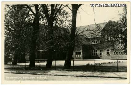 Heemstede, Bronstee school ansichtkaart: Heemstede, Bronstee school